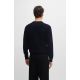 5. BOSS Pacello-L BLU V-Neck Sweater (50506042-404)