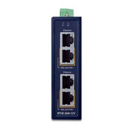 2. PLANET Industrial 2-port 10/100/1000T Gigabit Ethernet PoE Support Blue