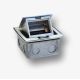 Mini 3M countertop box - countertop box for mounting standard 22.5x45 mm (45x45 mm) sockets, hinged, white