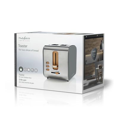 5. Nedis KABT510EGY Toaster Gray
