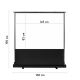25. MACLEAN PORTABLE PROJECTION SCREEN, COMPACT, FLOOR, 16:9 MC-210