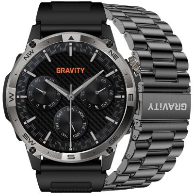 Smartwatch Gravity Black Strap + Bracelet GT46-1