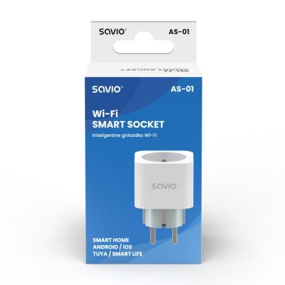 4. SAVIO SMART WI-FI SOCKET, 16A, TIMER, ENERGY CONSUMPTION MEASUREMENT, AS-01
