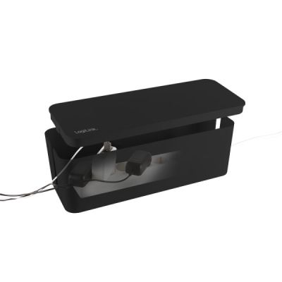 3. LogiLink KAB0077 cable organizer Universal Cable box Black 3 pcs.