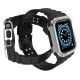 3. Protect Strap Band for Apple Watch 38/40/41mm Armored Case Strap - Black, Silver