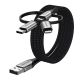 Vention USB-A 3in1 Micro-B USB-C Lightning Cable 1m Gray