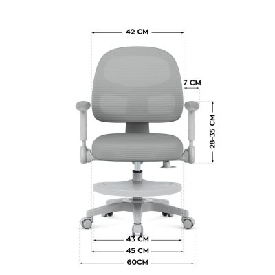 15. Junior 5.0 Gray Swivel Chair