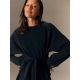 Women's regular sweatshirt with ties and modal 4F 4FRSS26TSWSF2784-20S