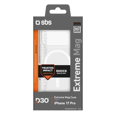 2. SBS Extreme Mag Case with D3O Technology for iPhone 17 Pro - Transparent