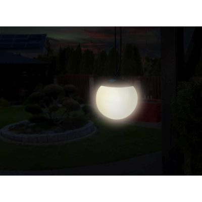 16. SOLAR LAMP PLASTIC HANGING BALL 20CM