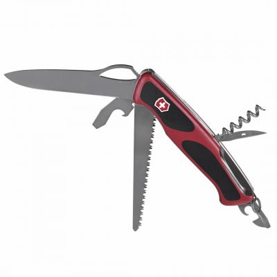 6. Victorinox RangerGrip 79 Pocket Knife, 12 Functions, 130 mm, Red-Black