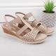 21. Comfortable wedge sandals Remonte W RKR667, pink gold