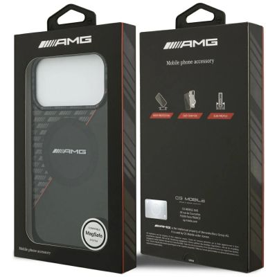 8. Mercedes AMG IML Double Layer Rhombs MagSafe Case for iPhone 18 Pro Max / 17 Pro Max - Black and Red
