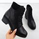 2. Rieker Remonte D1A70-01 Women's Leather Waterproof Ankle Boots Black