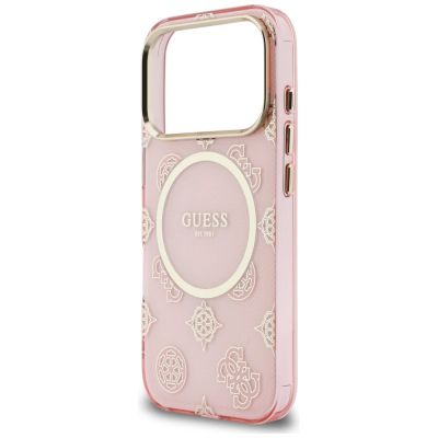 6. Guess IML Peony Dot MagSafe case for iPhone 17 Pro - pink