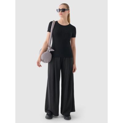 5. Slim T-shirt with print for women 4F 4FWMM00TTSHF1846-20S