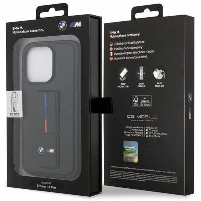 8. BMW Grip Stand Hot Stamp iPhone 14 Pro Case - Black