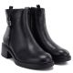 9. Black Sergio Leone women's leather block ankle boots
