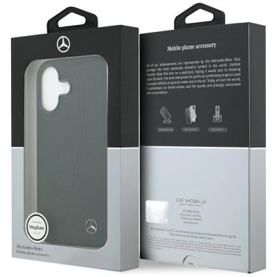 8. Mercedes Leather Large Laurel Leave MagSafe Case for iPhone 17 - Black