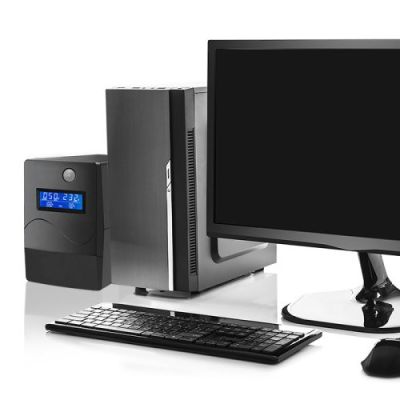 3. QOLTEC UPS 450VA | 240W | LCD | USB | RJ45