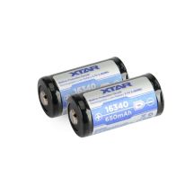 XTAR BATTERY 16340/R-CR123 3.7V 650MAH LI-ION WITH PROTECTION 16340-650