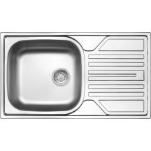 Single-bowl steel sink with drainer - 3.5" drain ZEL_0113 5908212037676