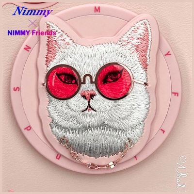 8. Nimmy Glasses Cool Cat MagSafe Case for iPhone 16 - Pink