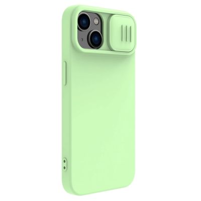 3. Nillkin CamShield Silky Silicone Case iPhone 14 Plus case with camera cover green