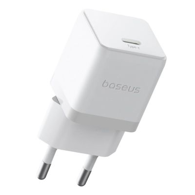 5. Baseus Palm 1C 20W Wall Charger (with Baseus Mini White USB-C 60W (20V/3A) 1m Cable) - White