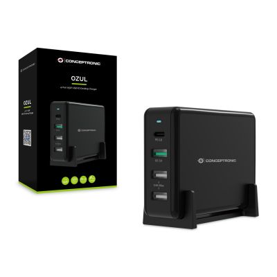7. Conceptronic OZUL01B Mobile Charger Universal Black AC Fast Charging Internal