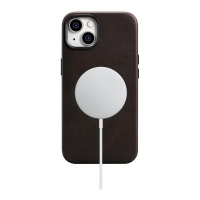 17. iCarer Oil Wax Premium Leather Case iPhone 14 Plus Magnetic Leather Case with MagSafe Brown (WMI14220703-BN)