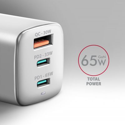 2. Axagon ACU-DPQ65W Mobile Device Charger Universal White AC Fast Charging Internal