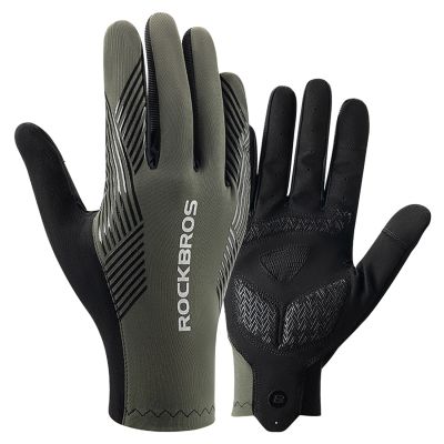 Rockbros cycling gloves spring/summer/autumn, full, size: L - green