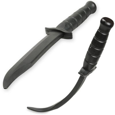 Rubber training knife mock knife, black - ARW-5051
