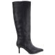 2. Women's leather boots with a high heel, insulated, black Big Star UU274497