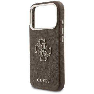 6. Guess FW Resin Logo case for iPhone 17 Pro - brown