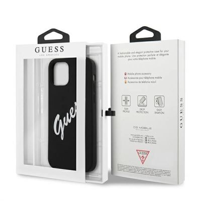 8. Guess GUHCP12SLSVSBW iPhone 12 mini 5.4" black and white hardcase Silicone Vintage