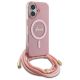 3. Guess Crossbody Cord Script MagSafe iPhone 16 Case - Pink