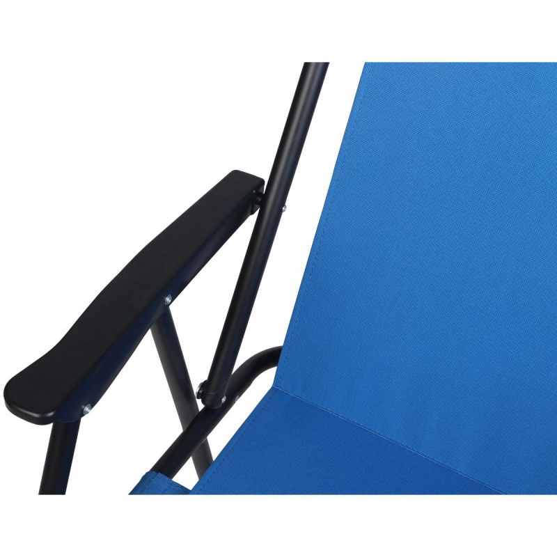 5. CAMPING CHAIR WITH ARMRESTS 52x44x75CM FOLDING BLUE