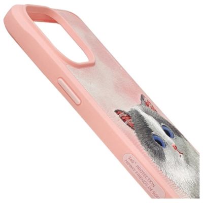 4. Nimmy Big Eyed Pet 2.0 Cat Case for iPhone 15 Pro Max - Pink