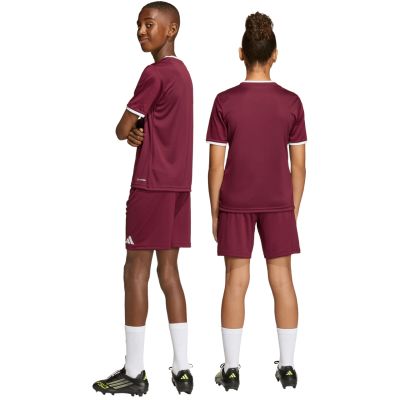 6. adidas Entrada 26 burgundy kids' shorts JZ6527