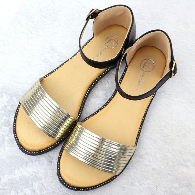 3. Filippo DS6917 women's black and gold sandals