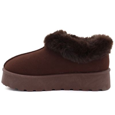 3. Women's brown Big Star fur platform snow boots UU274203