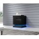3. QIU bedside table 2 pcs. 46x41.5xH53 gloss black/gloss black