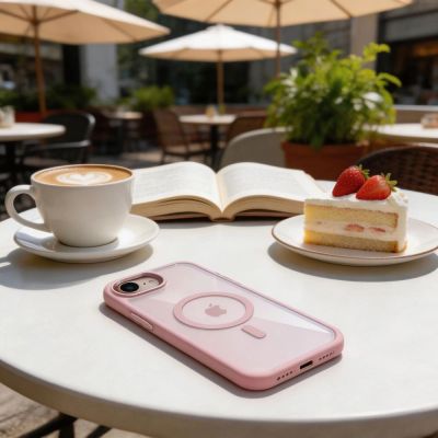 8. Tech-Protect Magmat MagSafe Case for iPhone 16e / 17e - Transparent Pink