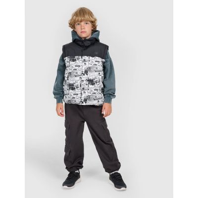 3. Boy's down vest with synthetic filling 4F 4FJRAW25TVJAM321-10A