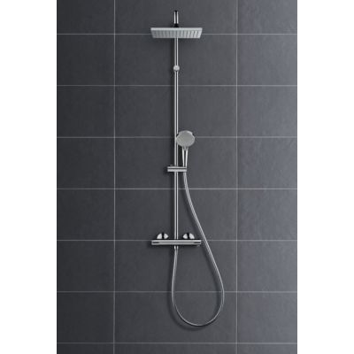 2. Hansgrohe Showerpipe 230 shower system 2 heads Wall Black