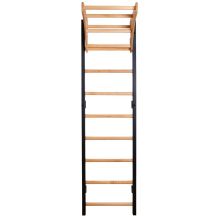 WOODEN AND METAL GYMNASTIC WALL BAR WITH WOODEN BAR BENCHK 711W