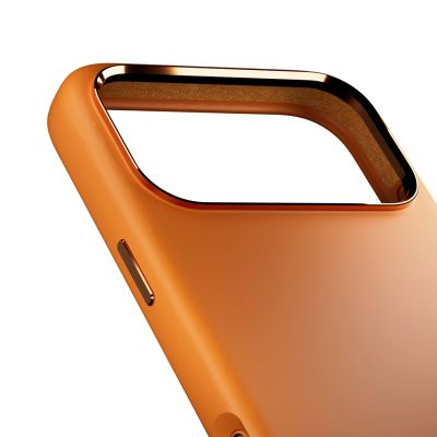 5. Puro Icon Mag Pro Liquid Silicone Case for iPhone 17 Pro Max, MagSafe Compatible, with Camera Protection and Aluminum Buttons - Orange