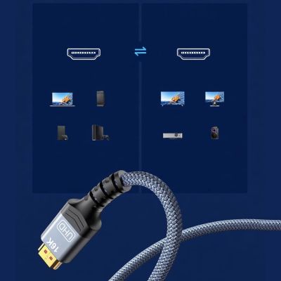 7. Wozinsky WPS-16AYL1S DisplayPort 2.1 Cable 80Gb/s 16K@60Hz 8K@120Hz 4K@240Hz HDR HDCP DSC 1m - Black